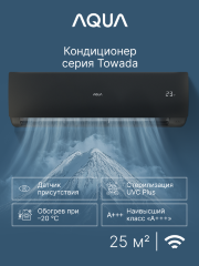 Сплит-система Aqua AQI-25FIS1/R3-B(IN)/AQI-25FIS1/R3(OUT) Towada Inverter Black